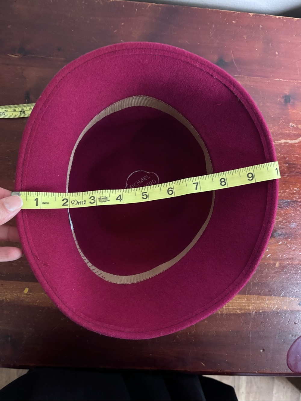 Plum Cloche Hat Satin Rose Vintage 1960s Feminine Elegant 100% Wool Made in USA - Picture 5 of 6